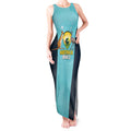 Custom Bowls Australia Tank Maxi Dress Teal Color Curve Sporty - Aussie Hoodie