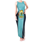 Custom Bowls Australia Tank Maxi Dress Teal Color Curve Sporty - Aussie Hoodie