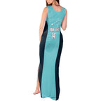 Custom Bowls Australia Tank Maxi Dress Teal Color Curve Sporty - Aussie Hoodie