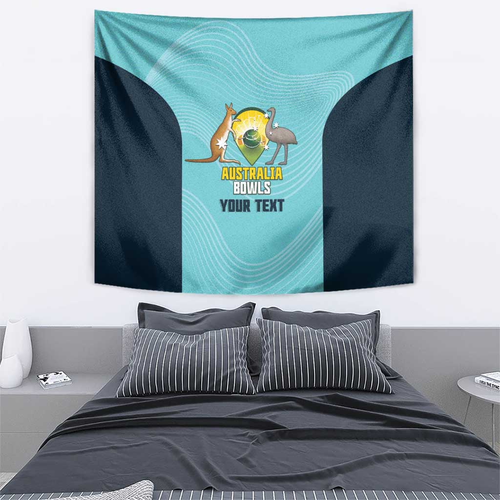 Custom Bowls Australia Tapestry Teal Color Curve Sporty - Aussie Hoodie