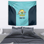 Custom Bowls Australia Tapestry Teal Color Curve Sporty - Aussie Hoodie