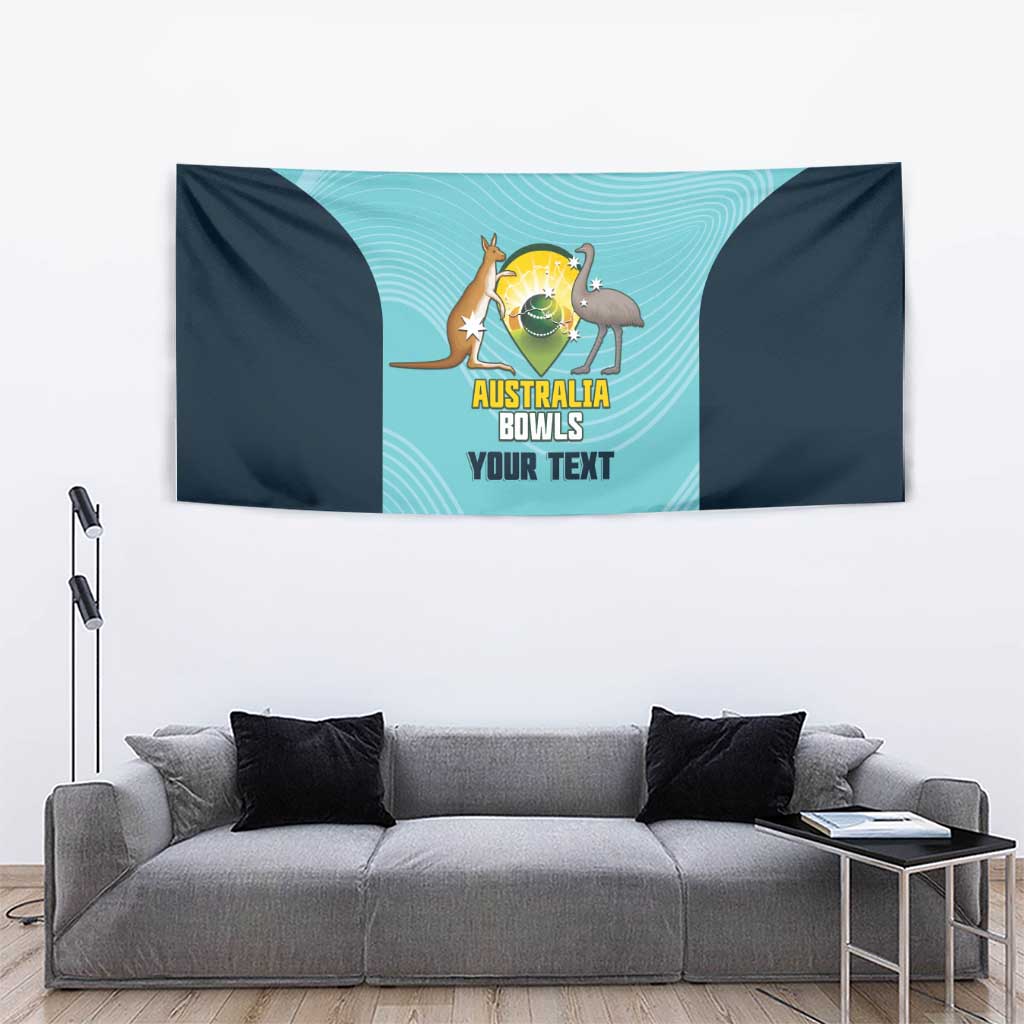 Custom Bowls Australia Tapestry Teal Color Curve Sporty - Aussie Hoodie