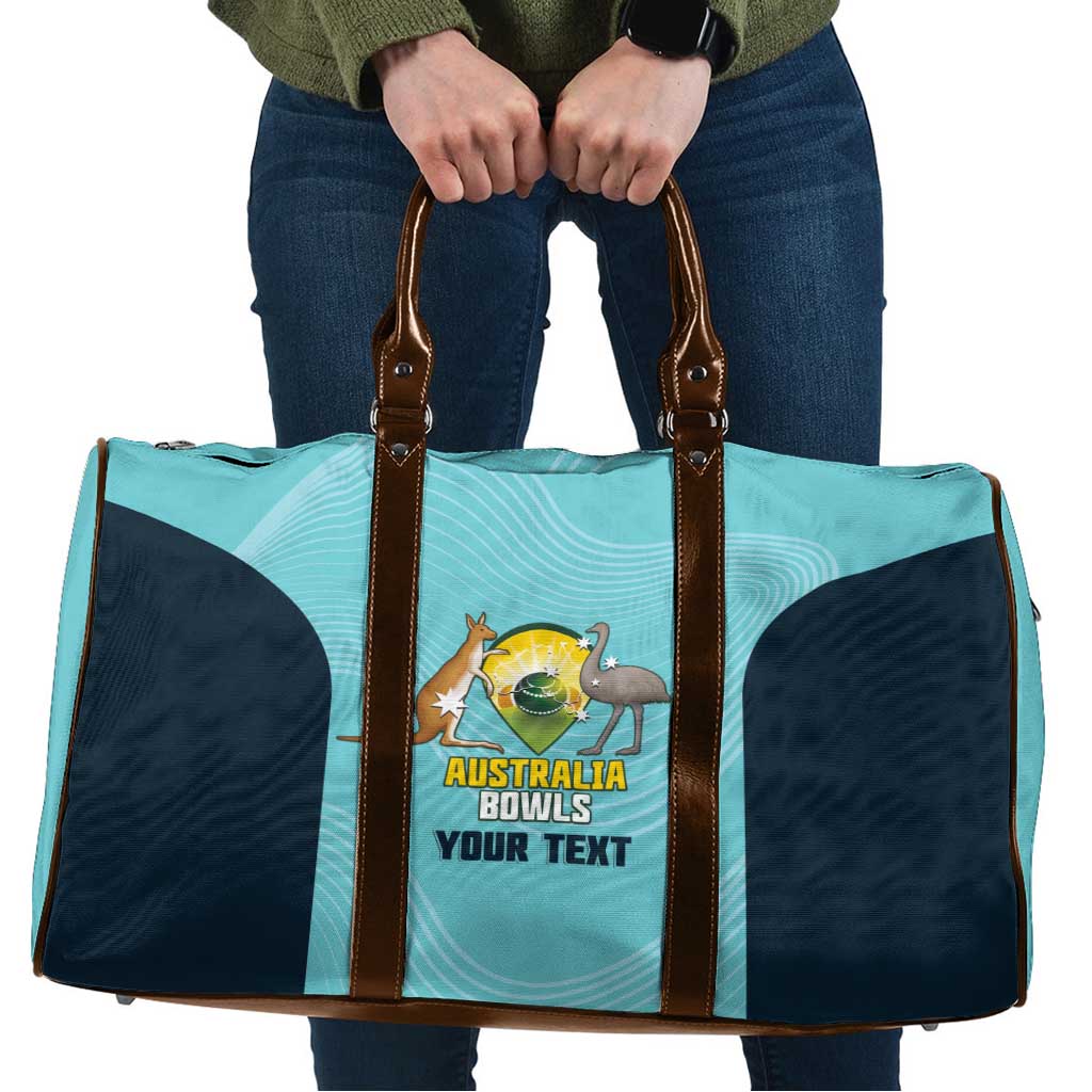 Custom Bowls Australia Travel Bag Teal Color Curve Sporty - Aussie Hoodie
