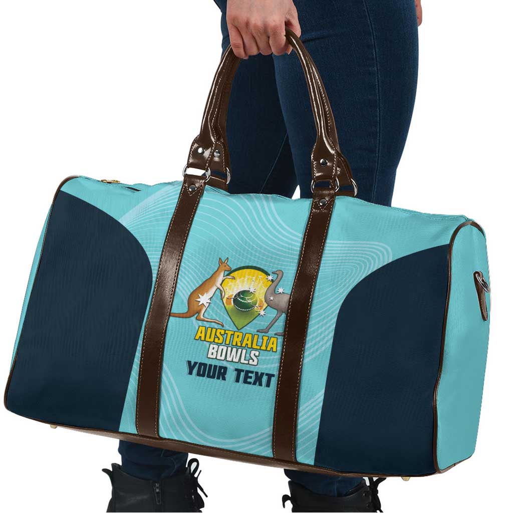 Custom Bowls Australia Travel Bag Teal Color Curve Sporty - Aussie Hoodie