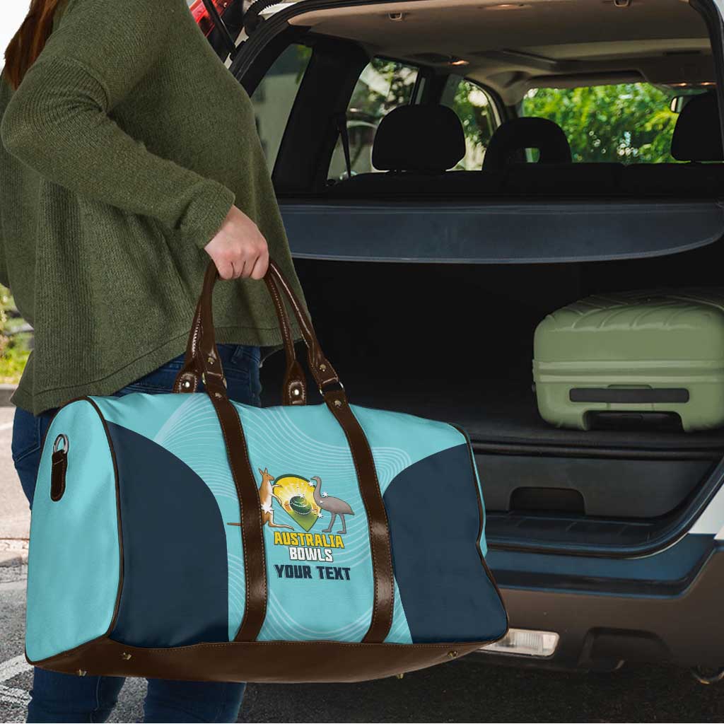 Custom Bowls Australia Travel Bag Teal Color Curve Sporty - Aussie Hoodie