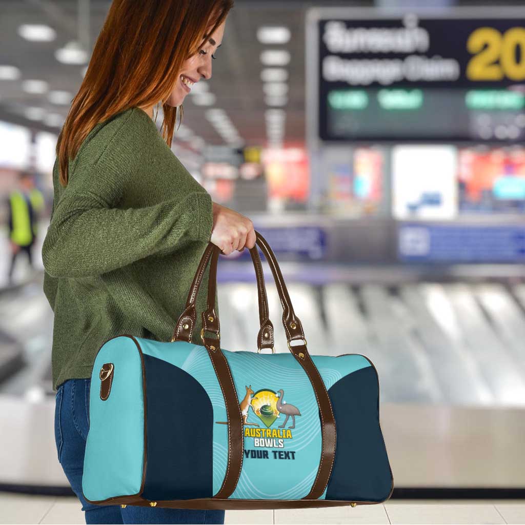 Custom Bowls Australia Travel Bag Teal Color Curve Sporty - Aussie Hoodie