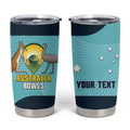 Custom Bowls Australia Tumbler Cup Teal Color Curve Sporty - Aussie Hoodie