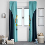 Custom Bowls Australia Window Curtain Teal Color Curve Sporty - Aussie Hoodie