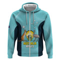 Custom Bowls Australia Zip Hoodie Teal Color Curve Sporty - Aussie Hoodie