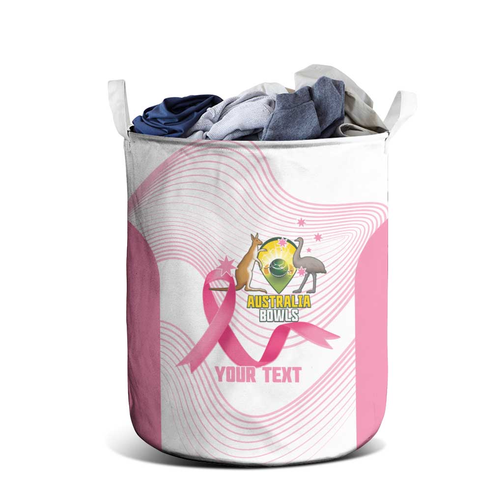 Custom Bowls Australia Breast Cancer Laundry Basket Pink Ribbon Curve Sporty - Aussie Hoodie