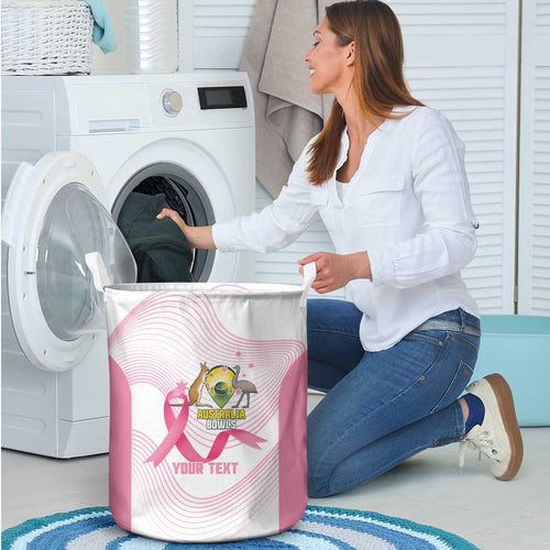 Custom Bowls Australia Breast Cancer Laundry Basket Pink Ribbon Curve Sporty - Aussie Hoodie