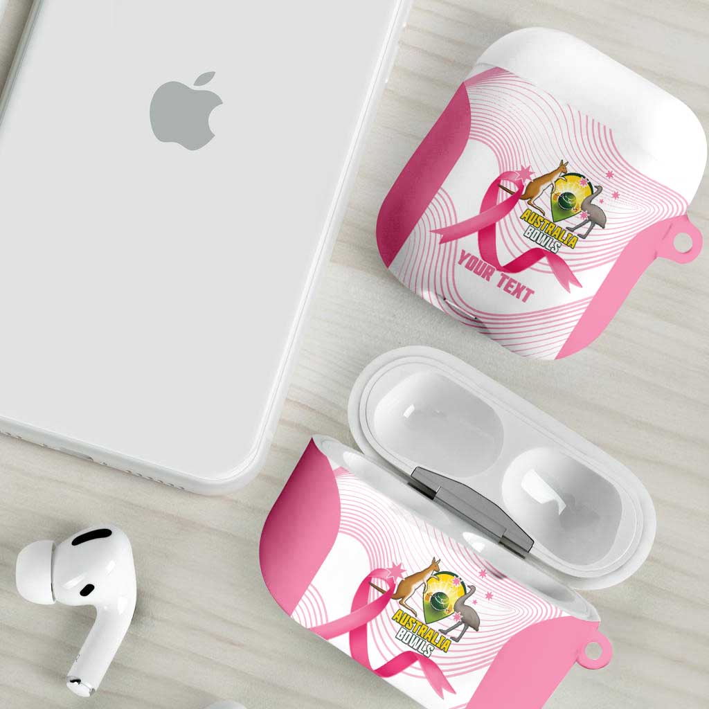 Custom Bowls Australia Breast Cancer AirPods Case Pink Ribbon Curve Sporty - Aussie Hoodie