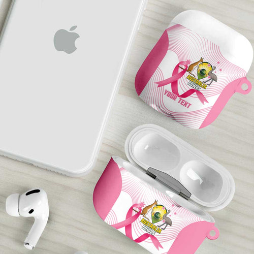 Custom Bowls Australia Breast Cancer AirPods Case Pink Ribbon Curve Sporty - Aussie Hoodie