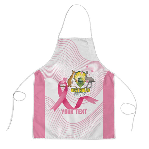 Custom Bowls Australia Breast Cancer Apron Pink Ribbon Curve Sporty - Aussie Hoodie