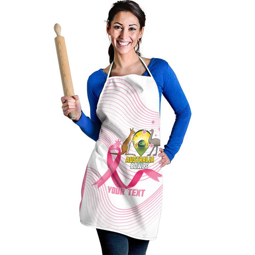 Custom Bowls Australia Breast Cancer Apron Pink Ribbon Curve Sporty - Aussie Hoodie