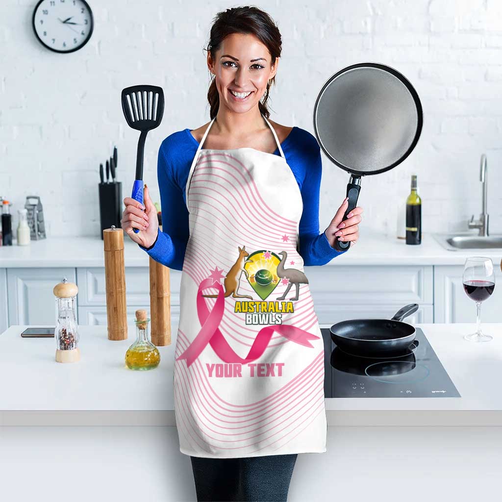 Custom Bowls Australia Breast Cancer Apron Pink Ribbon Curve Sporty - Aussie Hoodie