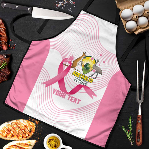 Custom Bowls Australia Breast Cancer Apron Pink Ribbon Curve Sporty - Aussie Hoodie