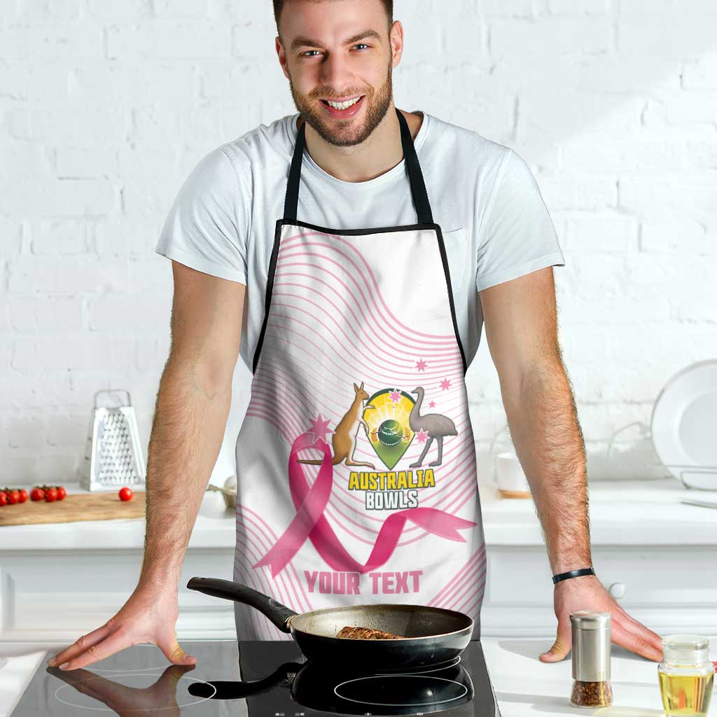 Custom Bowls Australia Breast Cancer Apron Pink Ribbon Curve Sporty - Aussie Hoodie