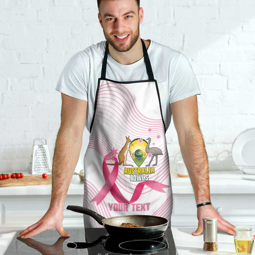 Custom Bowls Australia Breast Cancer Apron Pink Ribbon Curve Sporty - Aussie Hoodie