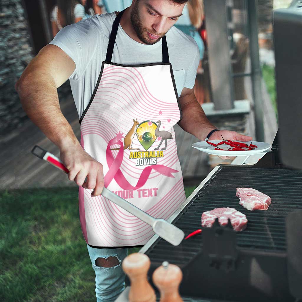 Custom Bowls Australia Breast Cancer Apron Pink Ribbon Curve Sporty - Aussie Hoodie