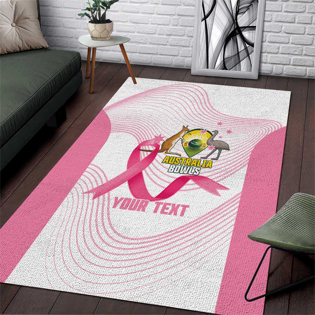 Custom Bowls Australia Breast Cancer Area Rug Pink Ribbon Curve Sporty - Aussie Hoodie