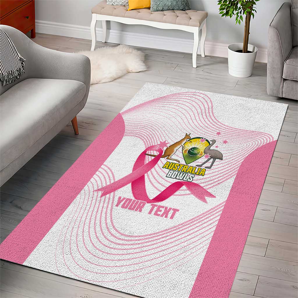 Custom Bowls Australia Breast Cancer Area Rug Pink Ribbon Curve Sporty - Aussie Hoodie