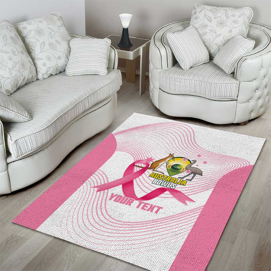Custom Bowls Australia Breast Cancer Area Rug Pink Ribbon Curve Sporty - Aussie Hoodie