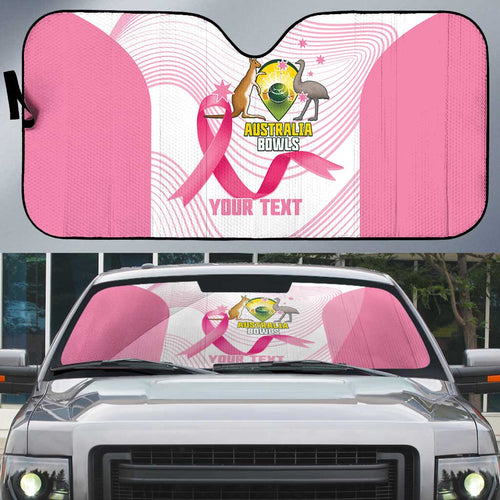 Custom Bowls Australia Breast Cancer Auto Sun Shade Pink Ribbon Curve Sporty - Aussie Hoodie