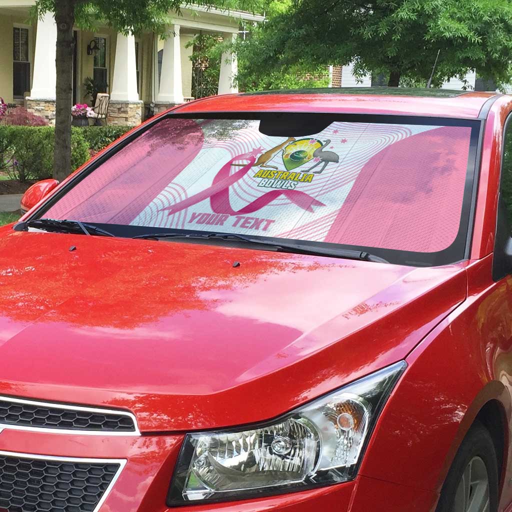 Custom Bowls Australia Breast Cancer Auto Sun Shade Pink Ribbon Curve Sporty - Aussie Hoodie