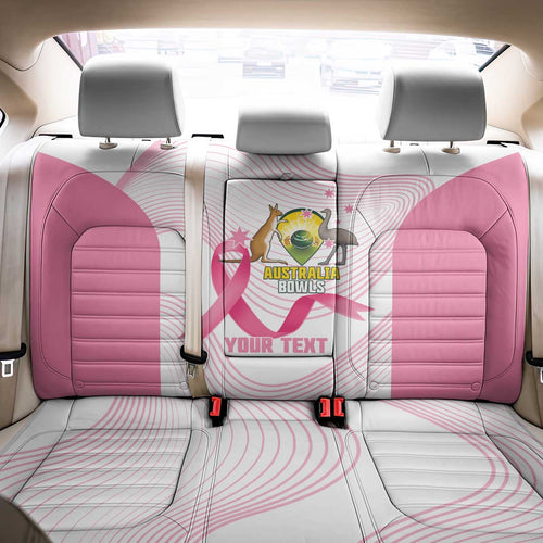 Custom Bowls Australia Breast Cancer Back Car Seat Cover Pink Ribbon Curve Sporty - Aussie Hoodie