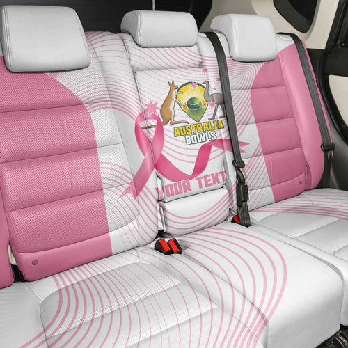 Custom Bowls Australia Breast Cancer Back Car Seat Cover Pink Ribbon Curve Sporty - Aussie Hoodie