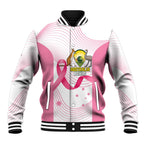 Custom Bowls Australia Breast Cancer Baseball Jacket Pink Ribbon Curve Sporty - Aussie Hoodie