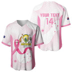 Custom Bowls Australia Breast Cancer Baseball Jersey Pink Ribbon Curve Sporty - Aussie Hoodie