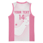 Custom Bowls Australia Breast Cancer Basketball Jersey Pink Ribbon Curve Sporty - Aussie Hoodie