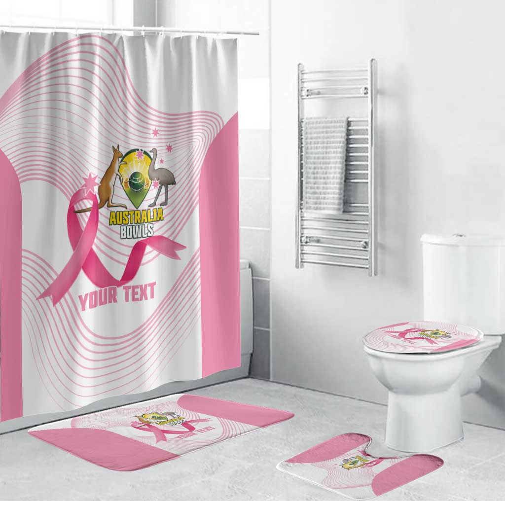 Custom Bowls Australia Breast Cancer Bathroom Set Pink Ribbon Curve Sporty - Aussie Hoodie