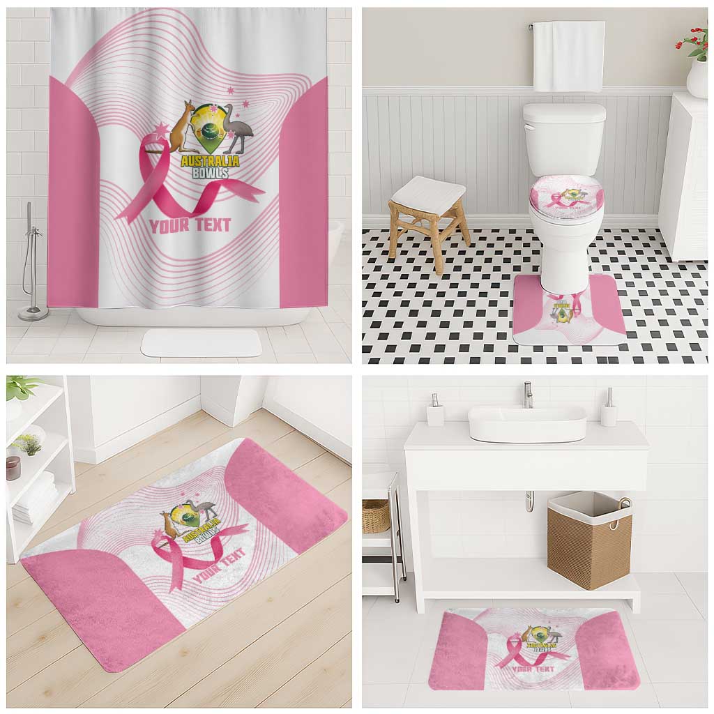 Custom Bowls Australia Breast Cancer Bathroom Set Pink Ribbon Curve Sporty - Aussie Hoodie