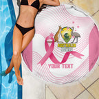 Custom Bowls Australia Breast Cancer Beach Blanket Pink Ribbon Curve Sporty - Aussie Hoodie