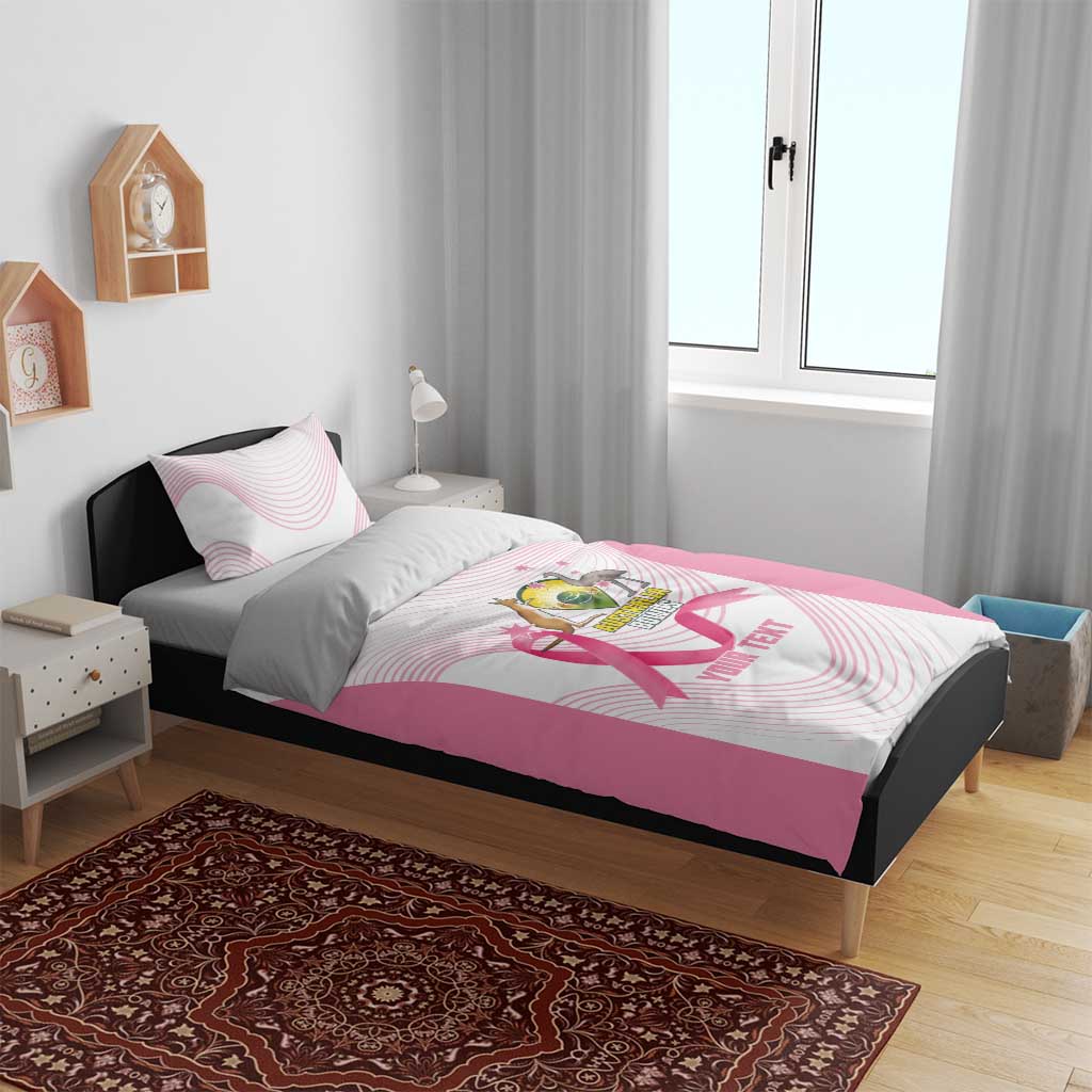 Custom Bowls Australia Breast Cancer Bedding Set Pink Ribbon Curve Sporty - Aussie Hoodie