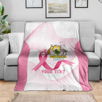 Custom Bowls Australia Breast Cancer Blanket Pink Ribbon Curve Sporty - Aussie Hoodie