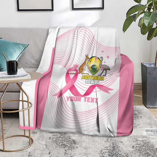 Custom Bowls Australia Breast Cancer Blanket Pink Ribbon Curve Sporty - Aussie Hoodie