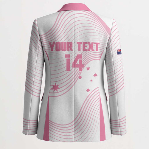 Custom Bowls Australia Breast Cancer Blazer Pink Ribbon Curve Sporty - Aussie Hoodie