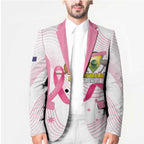 Custom Bowls Australia Breast Cancer Blazer Pink Ribbon Curve Sporty - Aussie Hoodie