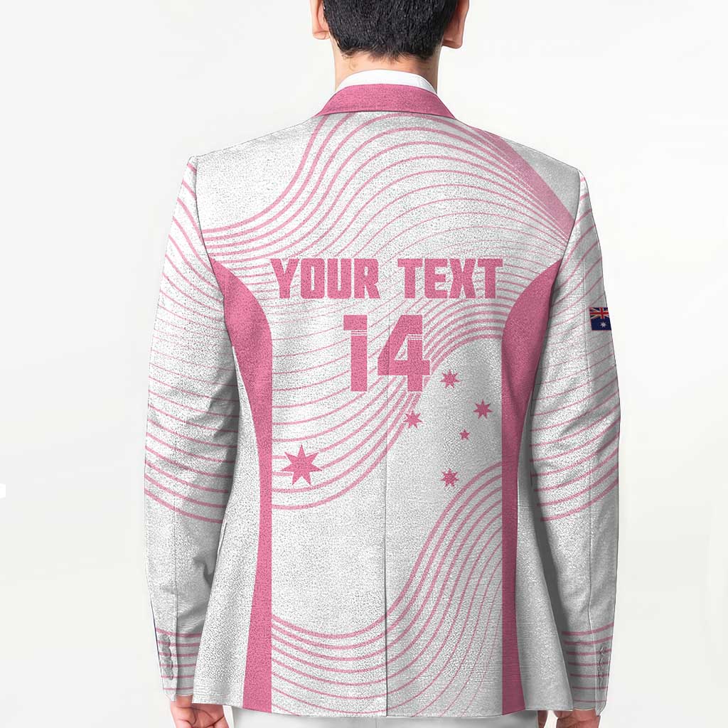 Custom Bowls Australia Breast Cancer Blazer Pink Ribbon Curve Sporty - Aussie Hoodie