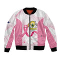 Custom Bowls Australia Breast Cancer Bomber Jacket Pink Ribbon Curve Sporty - Aussie Hoodie