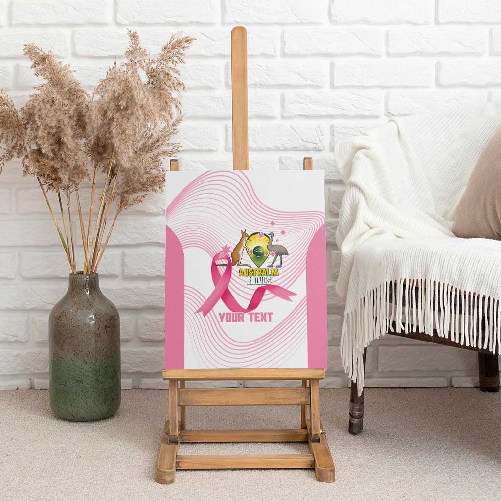Custom Bowls Australia Breast Cancer Canvas Wall Art Pink Ribbon Curve Sporty - Aussie Hoodie