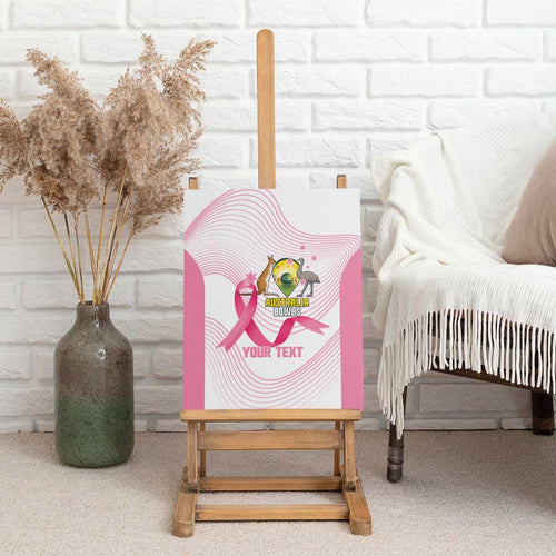 Custom Bowls Australia Breast Cancer Canvas Wall Art Pink Ribbon Curve Sporty - Aussie Hoodie