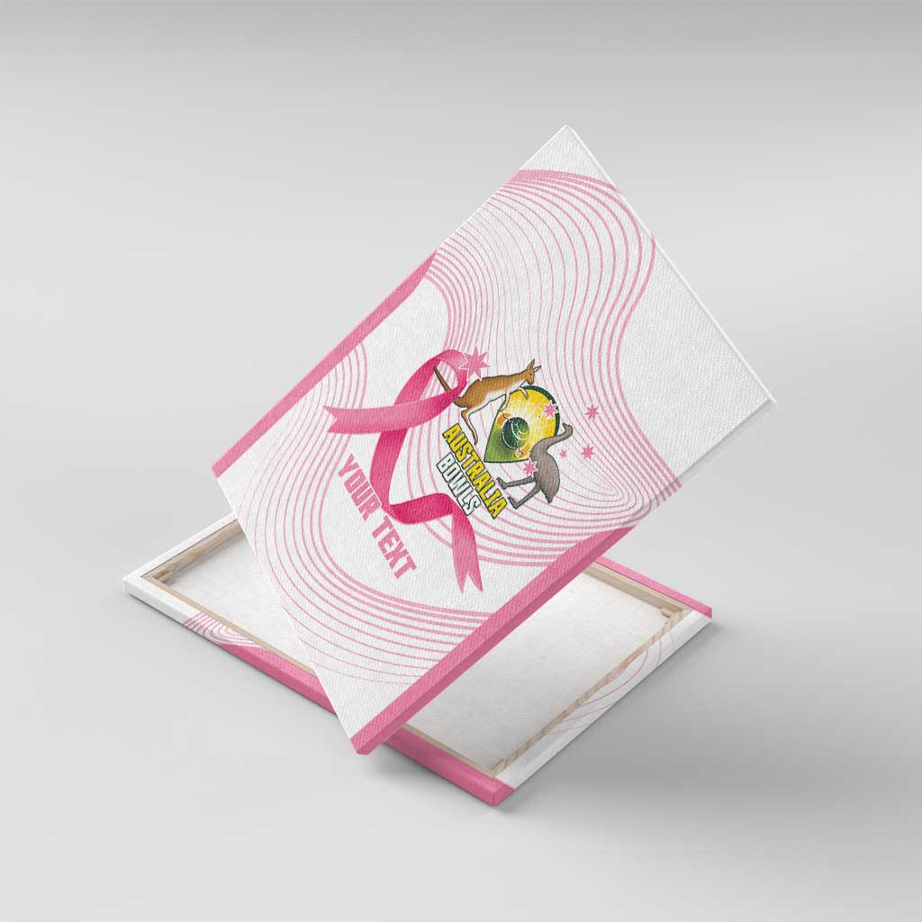 Custom Bowls Australia Breast Cancer Canvas Wall Art Pink Ribbon Curve Sporty - Aussie Hoodie