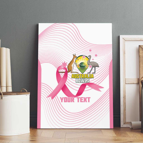 Custom Bowls Australia Breast Cancer Canvas Wall Art Pink Ribbon Curve Sporty - Aussie Hoodie