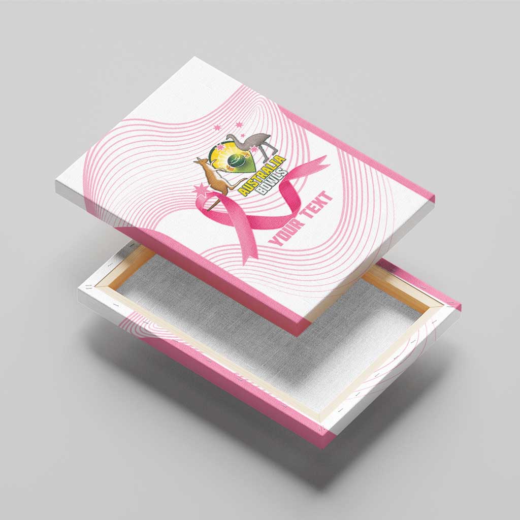Custom Bowls Australia Breast Cancer Canvas Wall Art Pink Ribbon Curve Sporty - Aussie Hoodie