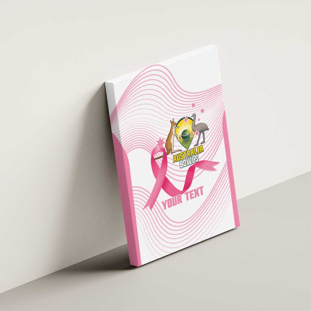 Custom Bowls Australia Breast Cancer Canvas Wall Art Pink Ribbon Curve Sporty - Aussie Hoodie